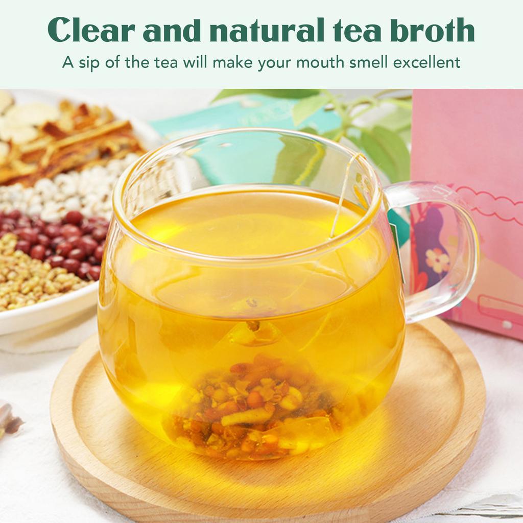 Adzuki Bean Jobs Tear Tea Natural Fragrance Small Granules Triangular Shaped Wellness Tea Bags