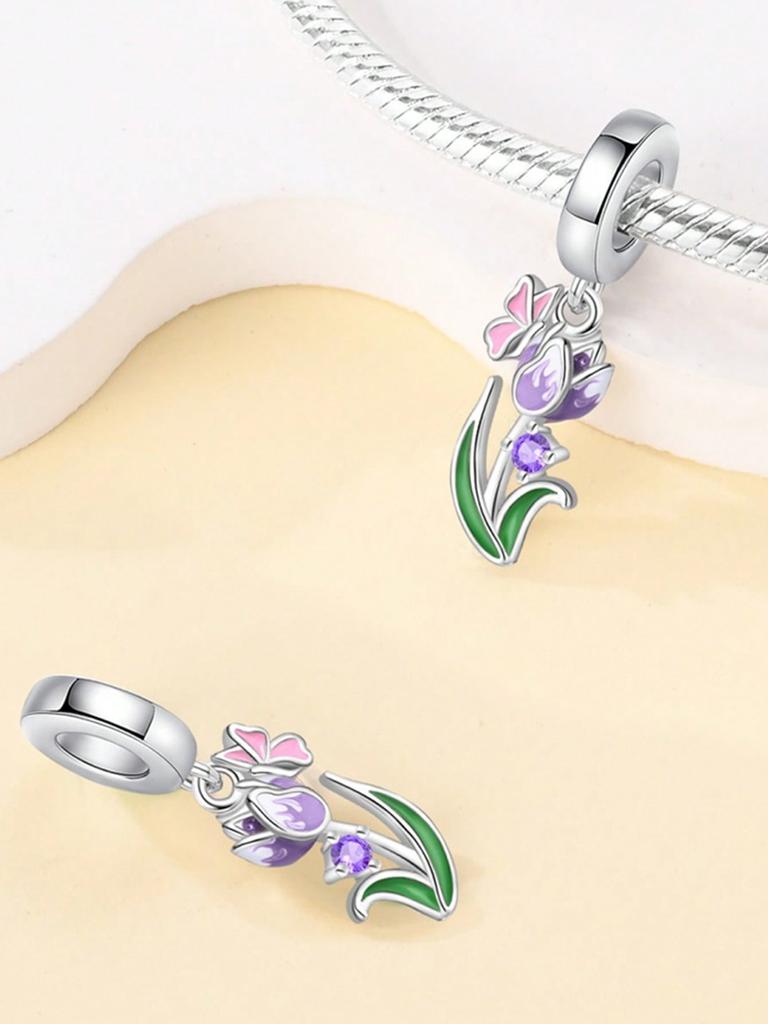 Charms Plata Colorful Butterfly Sunflower Beads Copper Plated Fit Copperoriginal Bracelet For Jewelry Making Diy Charm