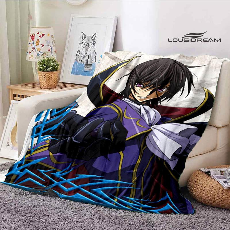 Code Geass Anime Printing Blanket Children's Warmth, Comfortable Blanket, Home Travel Blanket Fashion Birthday Gift