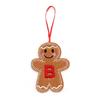 Gingerbread Man Ornaments Initial Alphabet Monogram Gingerbread Hanging Ornament Family Name Letter Xmas Tree Decor