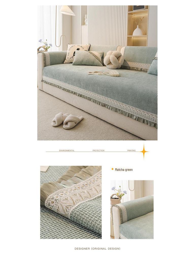 2025 Universal Anti-Slip French Cream Sofa Cushions for All Seasons