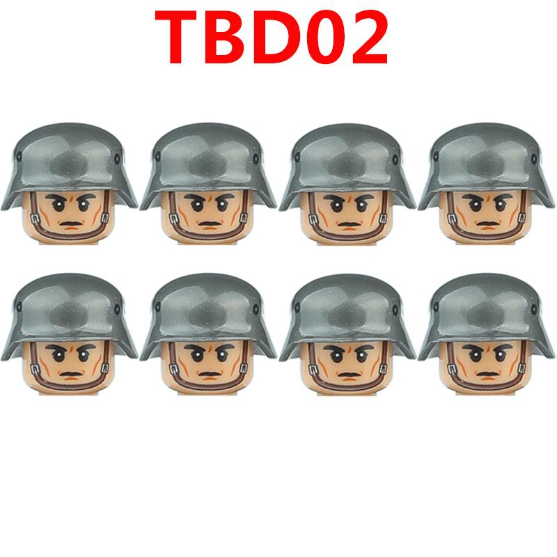 WW2 Military German Soldiers Figures Building Blocks Army Infantry Warrior Gunner Armour Cannon Weapons Bricks Toys For Kids