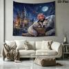 Spy Family Wall Tapestry Aesthetic Wall Hanging Printed Fabric Blanket Decorative Tapestries For Bedroom Living Room Home Decor