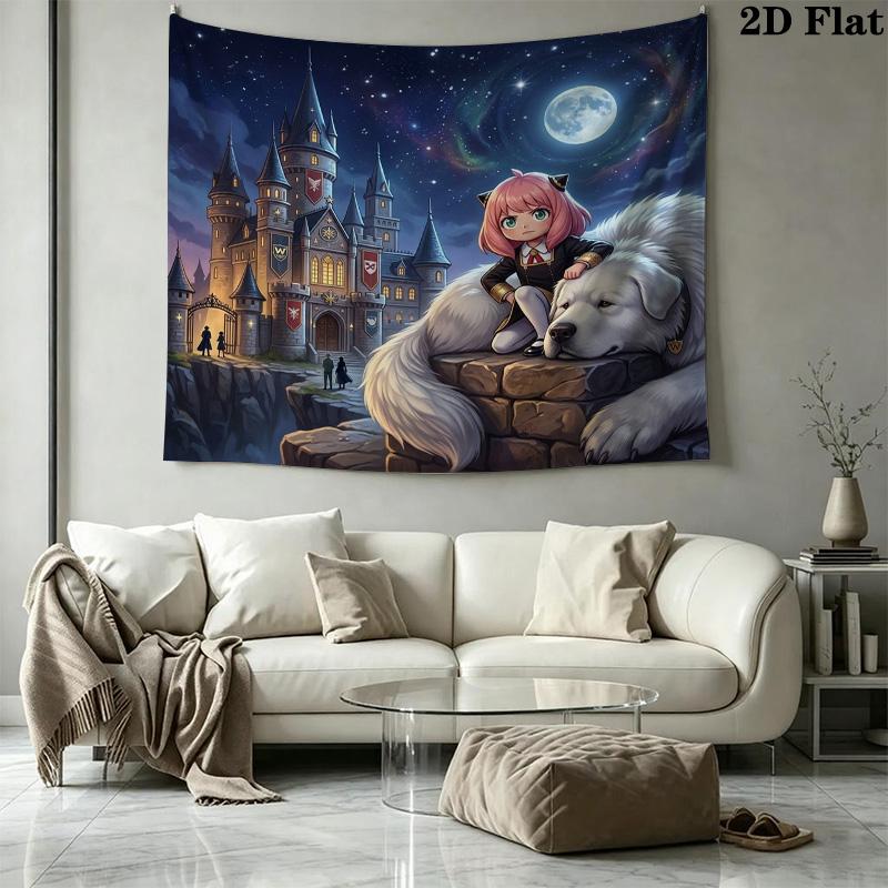 Spy Family Wall Tapestry Aesthetic Wall Hanging Printed Fabric Blanket Decorative Tapestries For Bedroom Living Room Home Decor