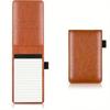 Leather Cover Pocket Notepad Lined Paper Business Memos Retro Portable Planner  Office Use