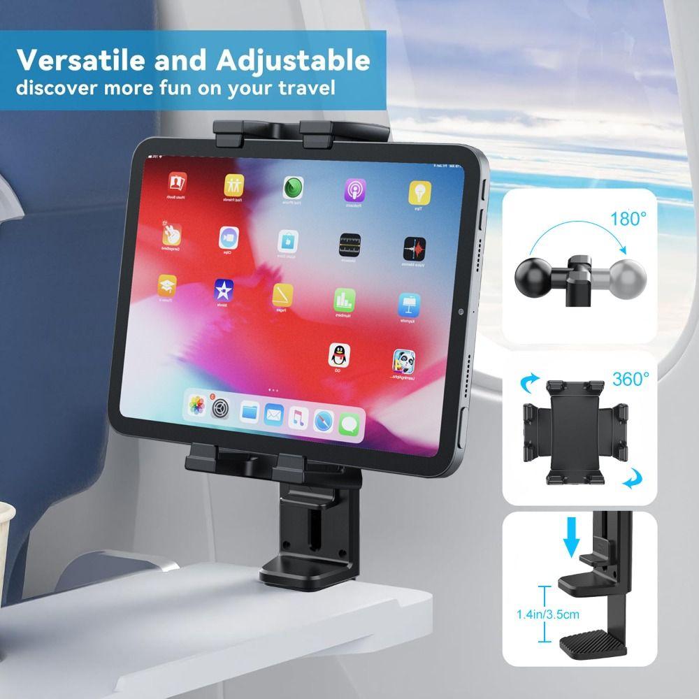 Foldable Airplane Phone Holder Handfree Tablet Mount Portable Tablet Bracket  Desk Edge