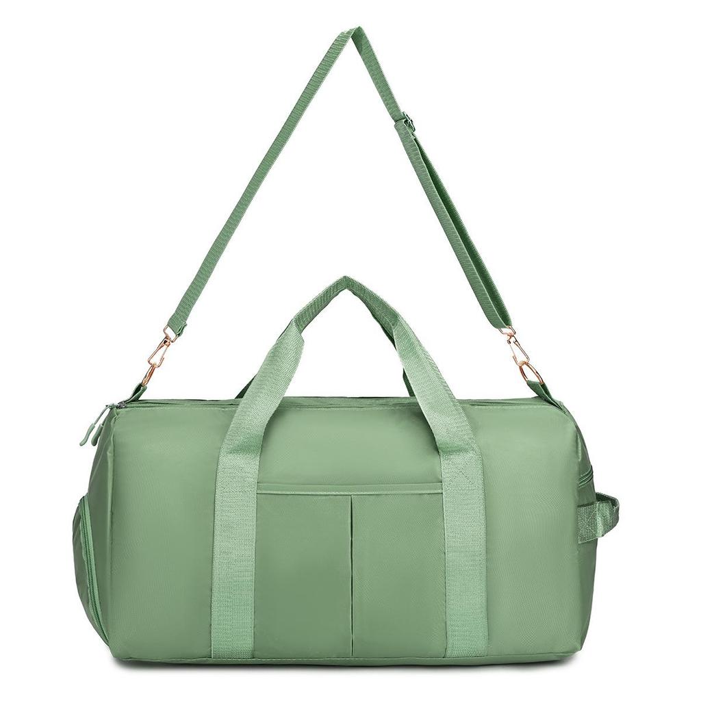 Women's Large Capacity Sports Yoga Bag with Shoe Compartment - Dry/Wet Separation, Solid Color, Ideal for Travel and Gym