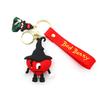 Silicone Soft Rubber 3D Rabbit Bad Bunny Keychain Heart Pendant Jewelry Fashion Halloween Pumpkin Christmas Key Pendant Gifts
