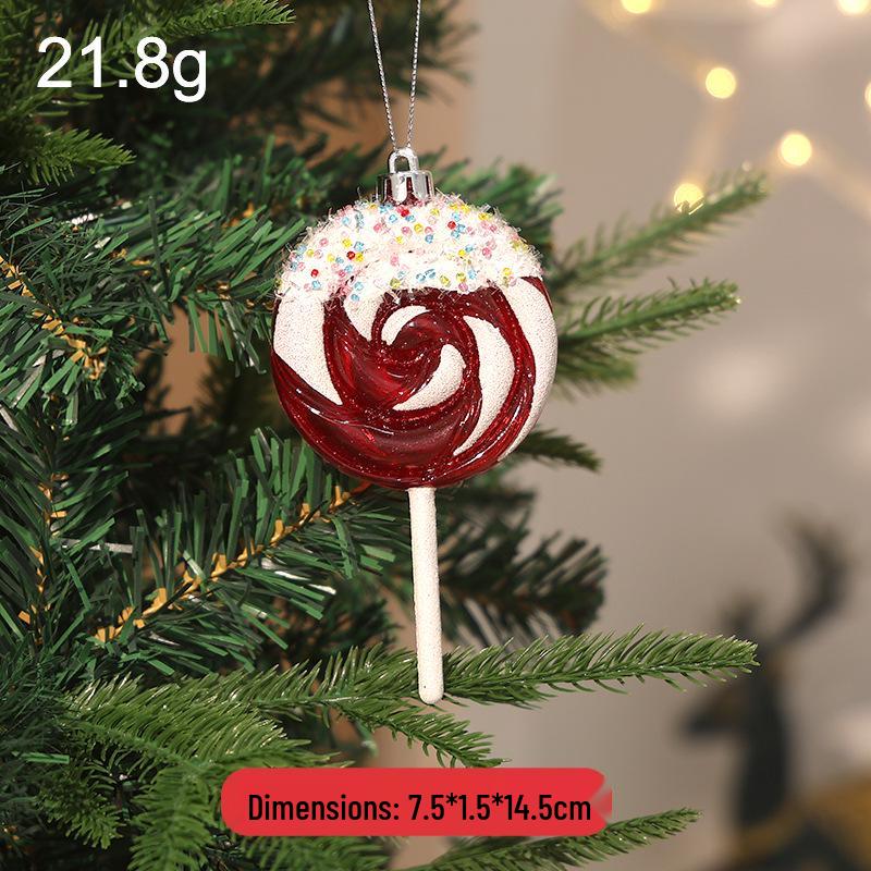 Pink Cartoon Christmas Tree Ornament with Glitter Sequins - Ins Style