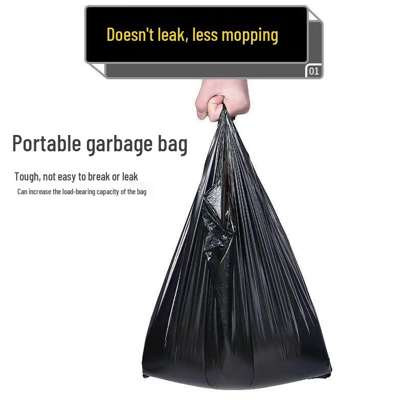 Dengjin Heavy Duty Vest-Style Trash Bags 50x65cm чёрный