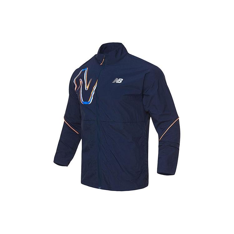 New Balance Graphic Impact Run Jacket Asia Sizing Blue Multi Men s AMJ21265-ECL S