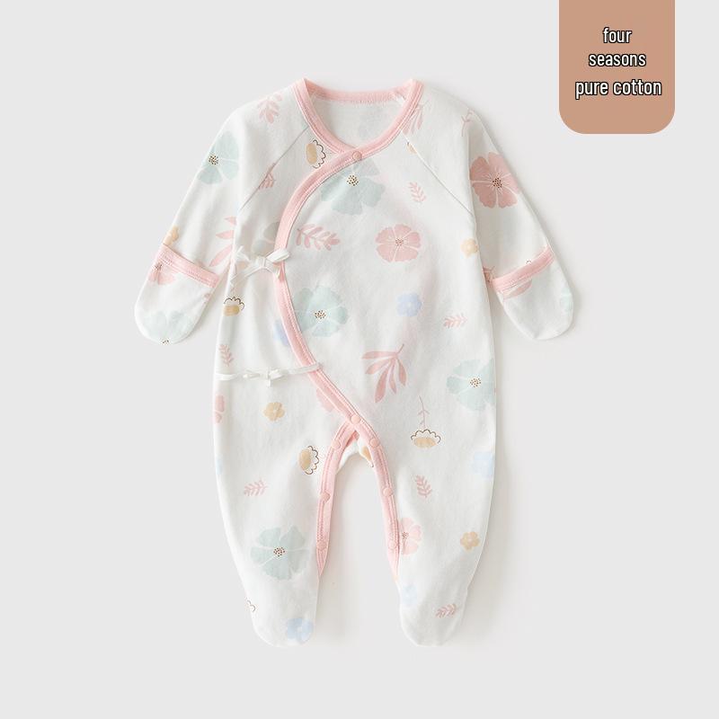 Butterfly Style Newborn Full Body Suit for Hands and Feet, Pure Cotton, Class A