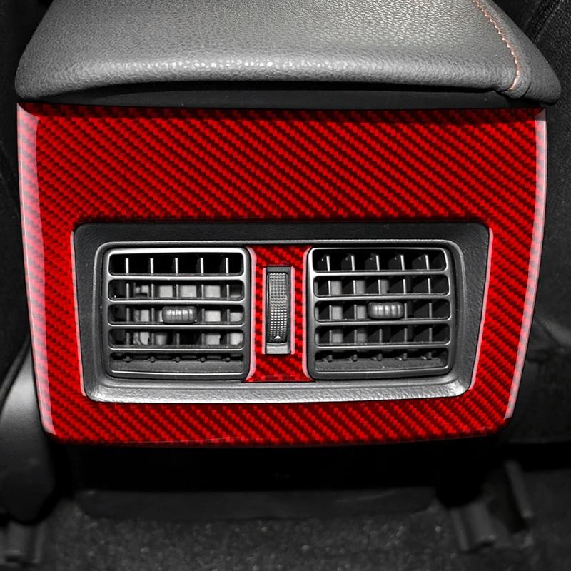 Real Soft Carbon Fiber For Toyota Camry 2018 2019 2020 2021 2022 2023 2024 LHD RHD Car Rear Air Outlet Panel Interior Trim.