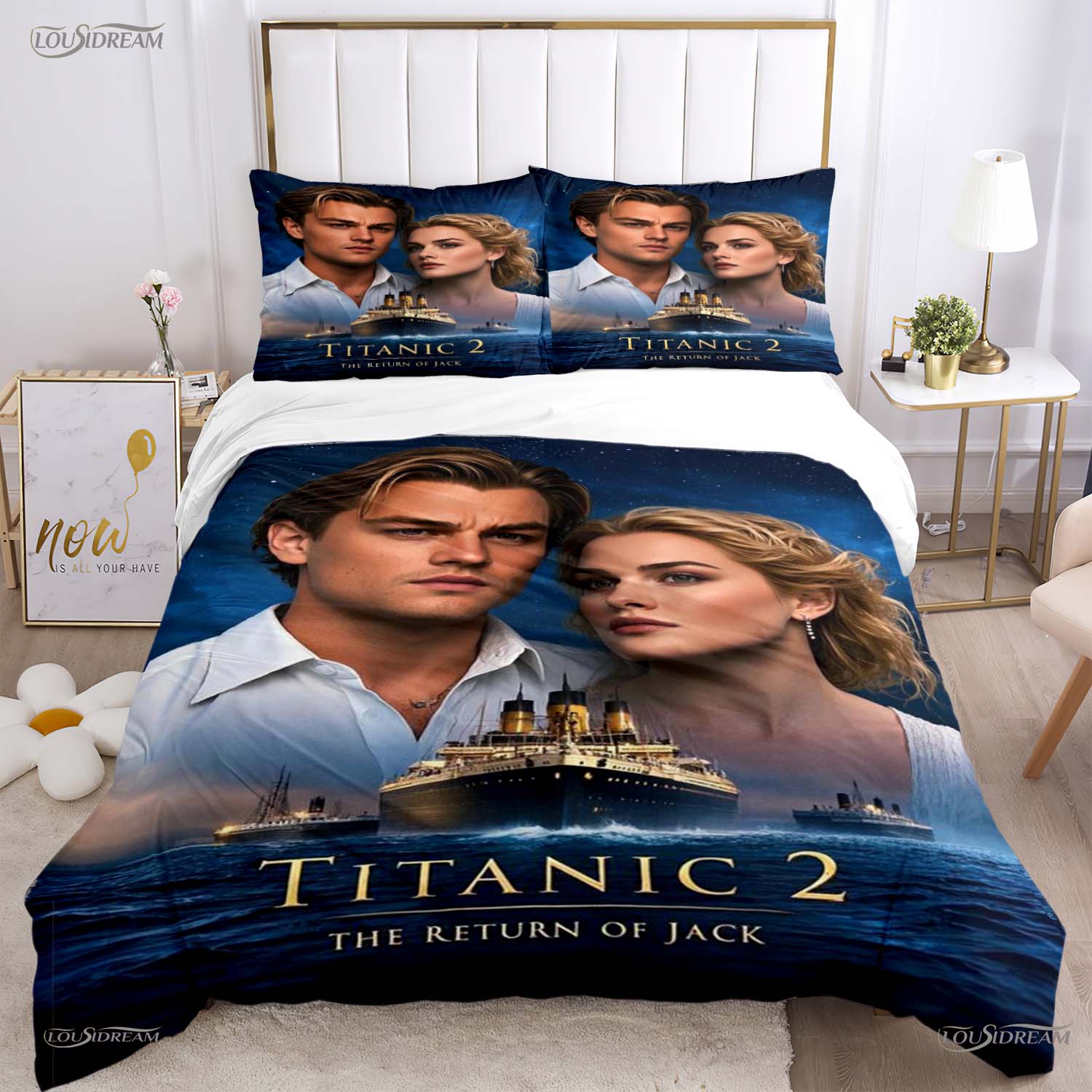 

Titanic Romantic Love All Season Duvet Cover Comforter Beding Set Soft Quilt Cover And Pillowcases Boys Single/Double/Queen/King EU Twin 135x200cm