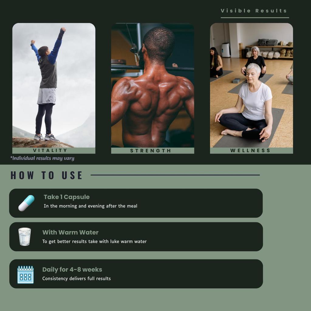 Safed Musli Root Capsules | Herbal Supplement 60 Capsules