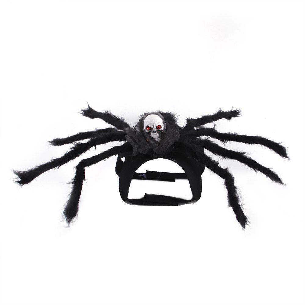 Dog Pet Halloween Cat Simulation Skull Black Spider Costume Cosplay Party Set