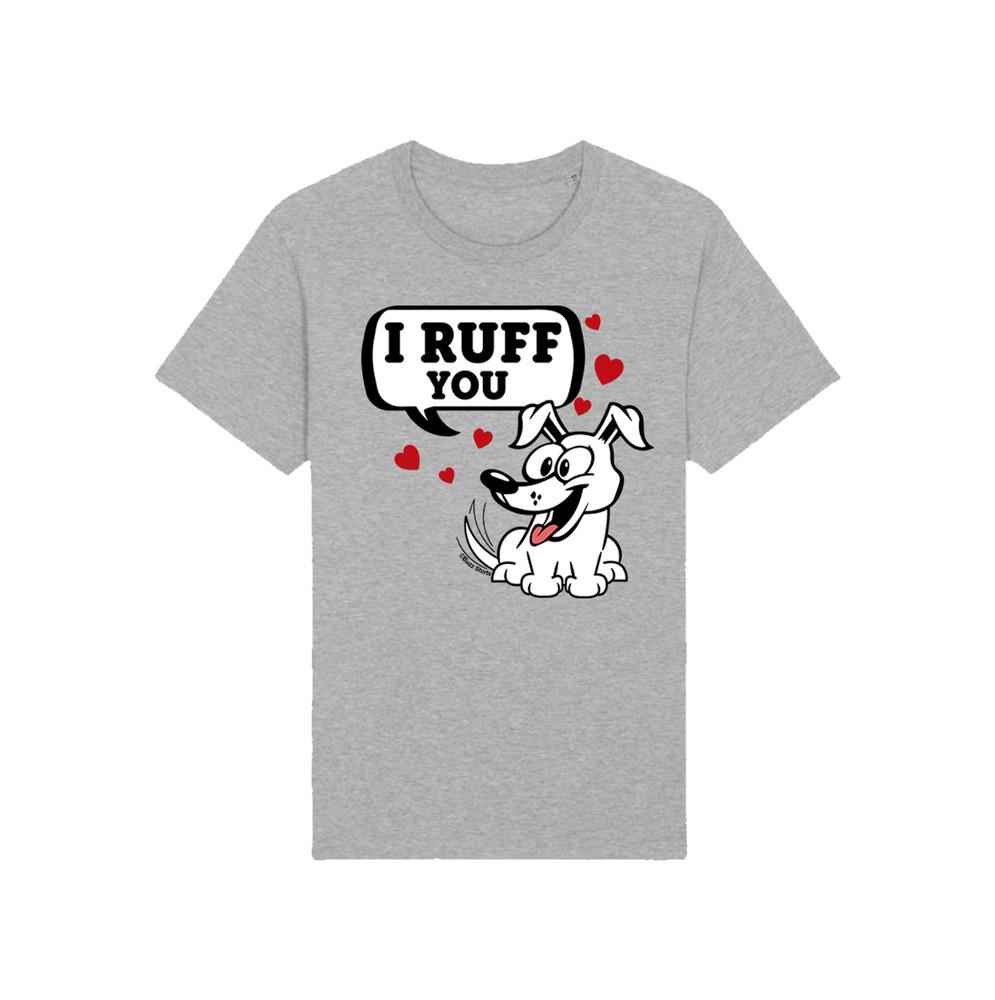 

I RUFF YOU Mens Ladies TShirt Couple Matching Valentines Dog Love Hearts 3XL