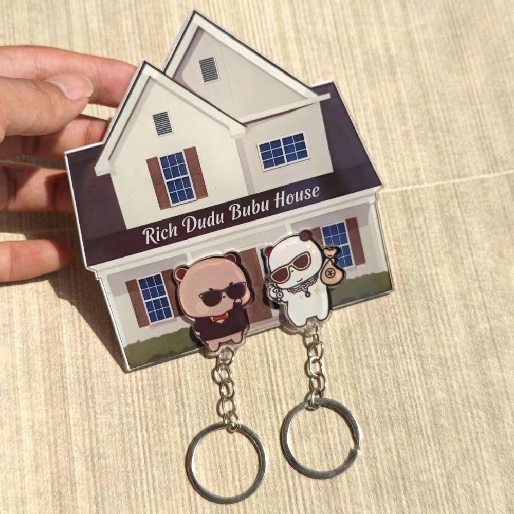 Creative Wall Key Holder Cartoon Keyring Hanger New Bubu Dudu Keychains