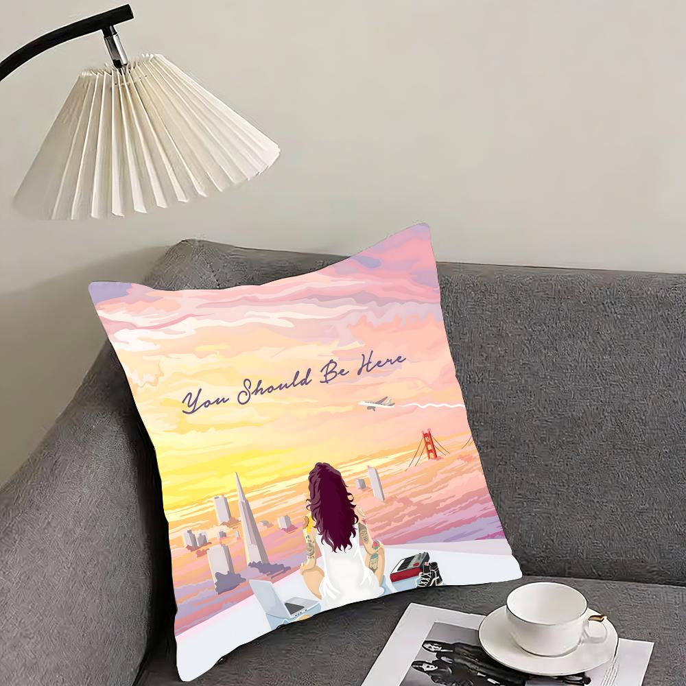 Singer K-Kehlani Cushion Cover Reversible Plush Pillow Cover – For car, sofa, bedroom, perfect as a gift.