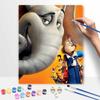 Disney Oil Painting DIY Digital Painting Elephant and Whoville Characters HandPainted Wall Art for Living Room or Entryway.