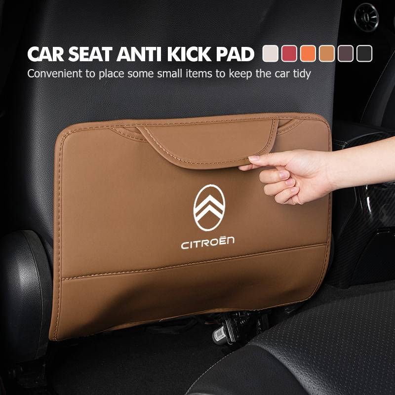 Leather Car Back Seat Protector Seat Mud Anti-Child-Kick Pad For Citroen C5 C1 C2 C6 C4L DS3 DS4 DS5 C-Elysee Grand Berlingo
