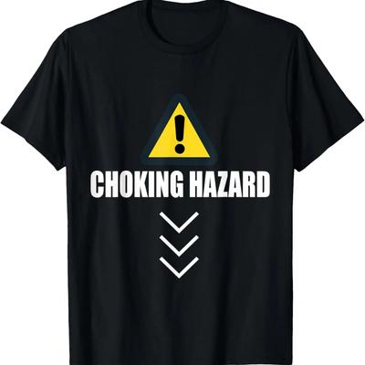 Funny Choking Hazard Dad Graphic T-Shirt