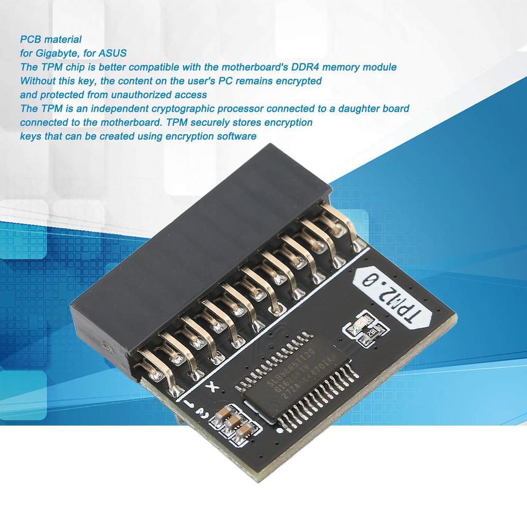 20Pin Encryption Security Module Standalone Crypto Processor TPM 2.0 Encryption Security Module Safe Stable for PC