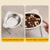 Stainless Steel Raised Cat Bowls Monkey-shaped Neck Protection Elevated Pet Bowl Anti Overturning with Stand Cat Food Water Bowl