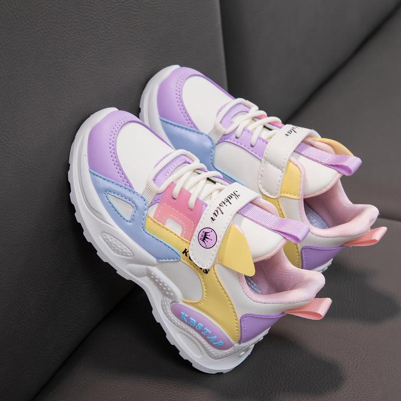 Girls' Spring Sports Shoes Mesh Running Shoes Soft Sole Girls Casual Shoes