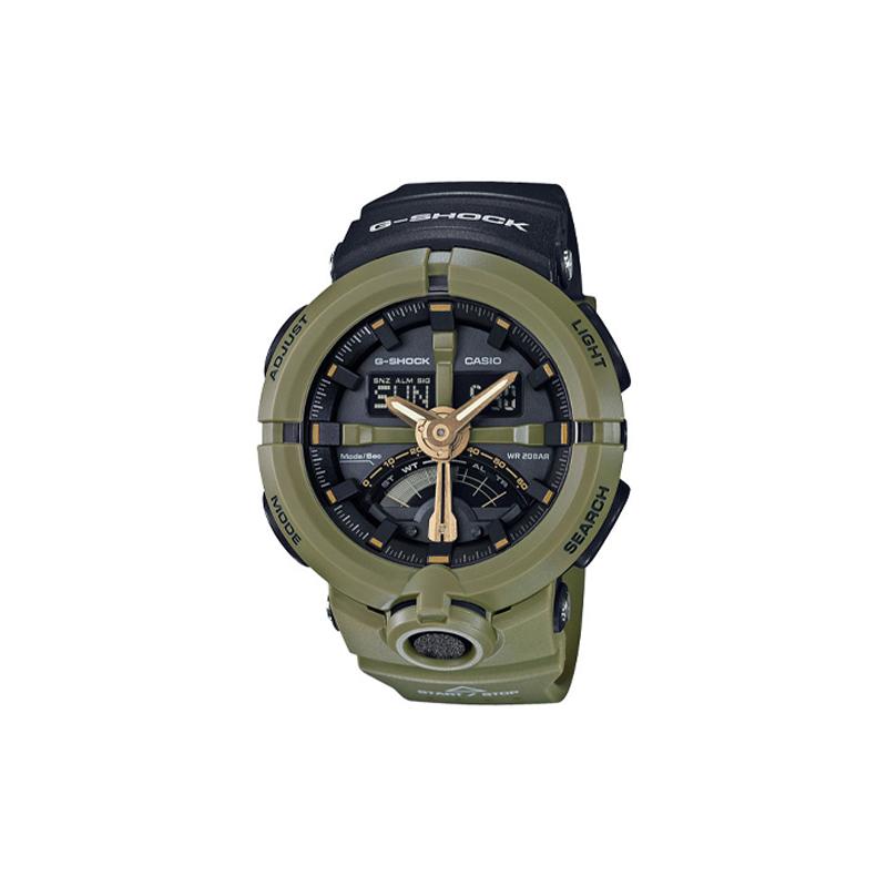 

Casio LCD/Pointer Dual Display Series G-SHOCK Series Waterproof Fashion Sports Quartz Movement Resin Strap Japanese and Korean Watch Men s GA-500P-3A чёрный