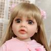 Full Vinyl Rebirth Doll Toy Simulation Baby Girl 55cm Companion Dress Up Dolls Toys Gift For Children