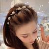 Flower Braided Tools Hairband Pearl Hair Toothed Headband  Artifact for Tidying Broken Hair