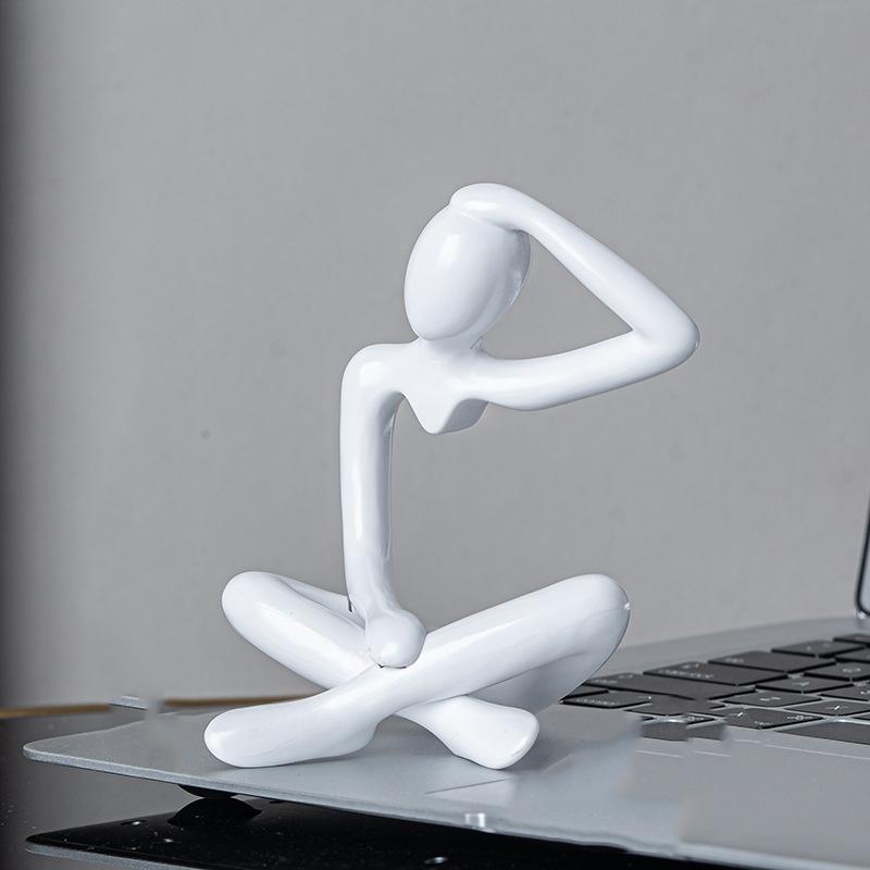 Abstract Figures Thinkers Plastic Handicrafts Cute Little Ornaments Room Decorations Artistic Living Room Ornaments