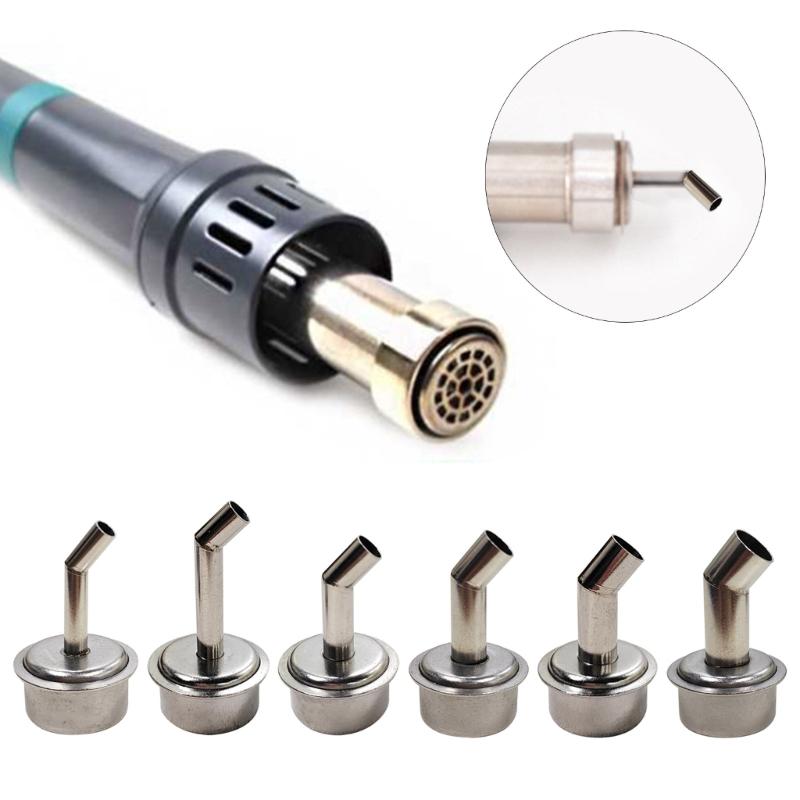 5/6/7/8/9/10mm Angled Hot Air Nozzle Replacement for 861DW Heat Guns Direct Blow Assembly Heating Repair Accessories