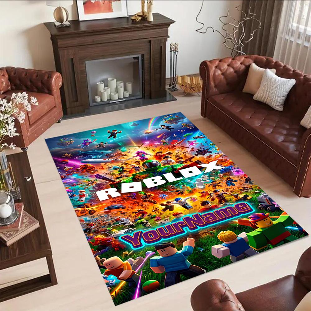 Roblox 248 Customize Your Name Floor Rug Office Rug Suitable for Hallway Dormitory Outdoor Foyer Anti-slip Rug Decorate Offices