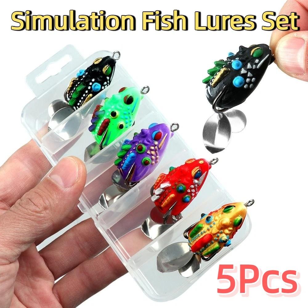 3.5CM -5.4G Mini Frog Soft Bait Set Lifelike Bionic Frog Lures Lure Frog Thunder  Carp Fishing
