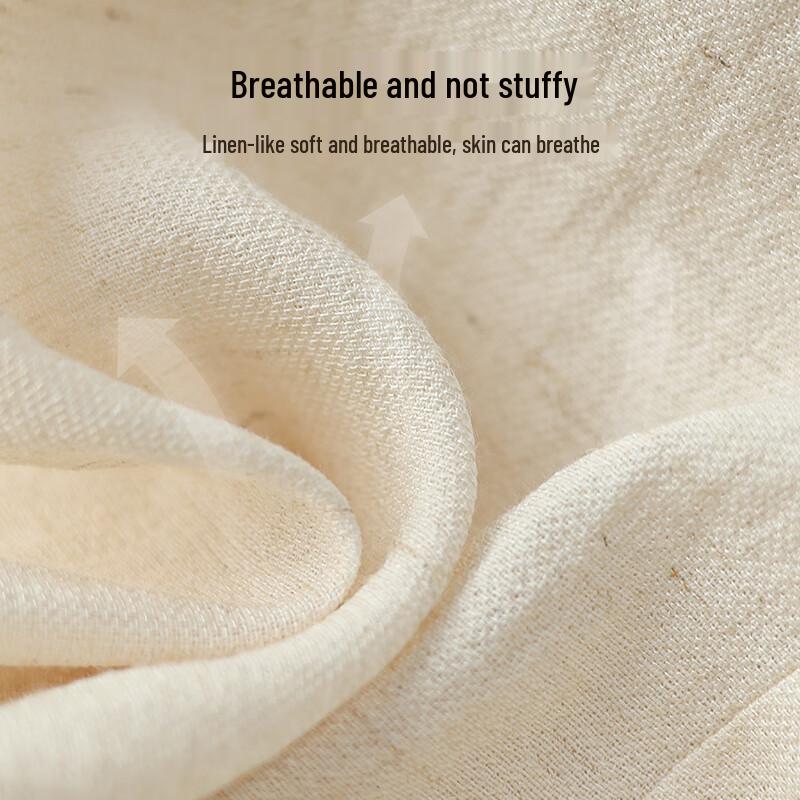 VICTORIA&VERA Women's Summer Linen-Feel Ice Oxygen Fiber Wide-Leg Pants