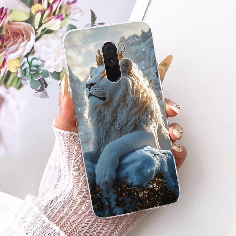 Para Xiaomi Pocophone F1 Funda Lujo Lazo Flores Pintadas Cubierta 6.18'' Suave TPU Funda para Teléfono Para Xiaomi Poco F1 PocoF1 Fundas Bumper