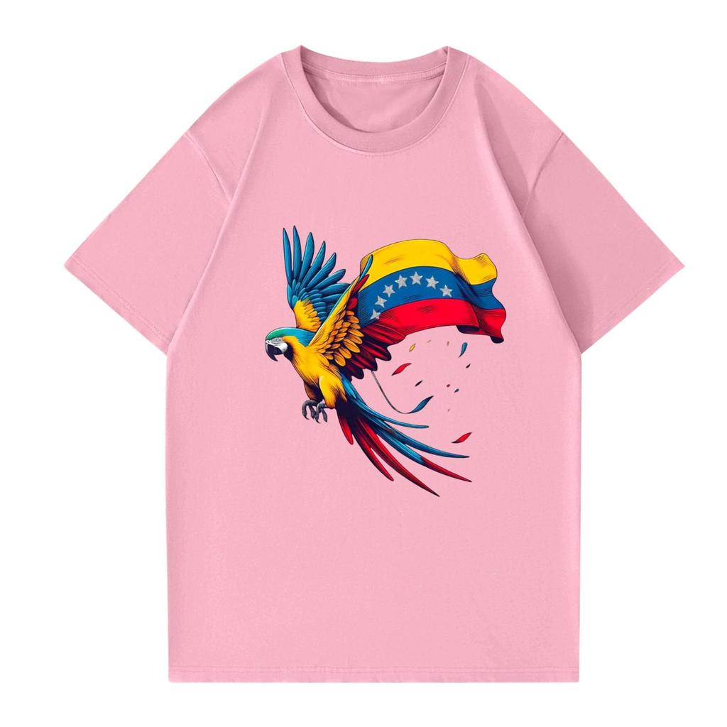 Modisches rundhalsiges lässiges bedrucktes kurzärmeliges T-Shirt Top für Damen und Herren