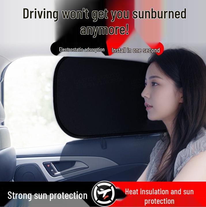 Electric Vehicle Baby Sunshade Rear Window Curtain - Blackout and Heat Insulating