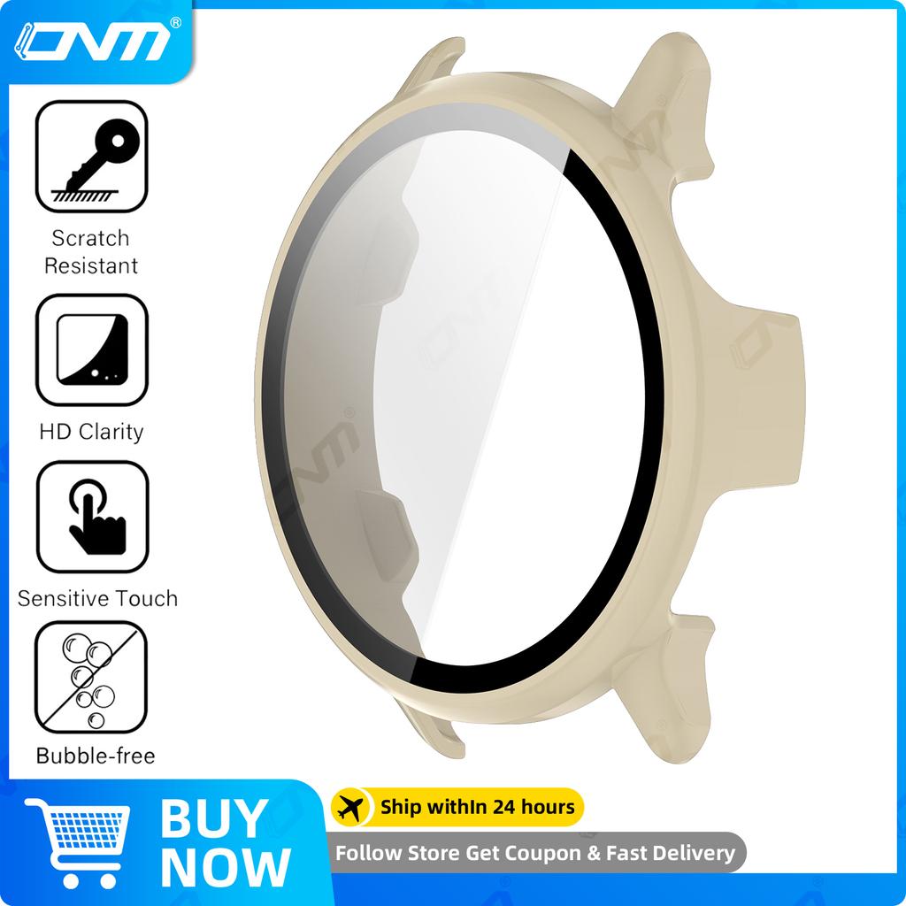 Стекло+Чехол для Garmin VivoActive 6 Защитное стекло для экрана и Жесткий ПК Защитный бампер для Аксессуаров Vivo Active 6