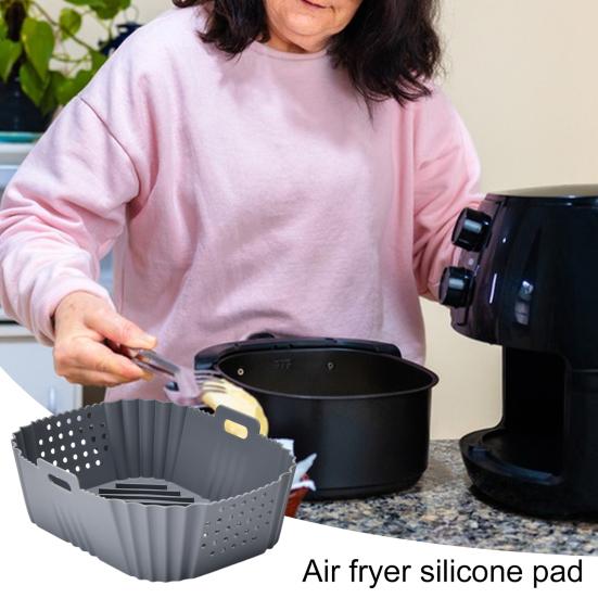 Silikon Airfryer-innlegg for Ninja SL400UK Non-stick Bakebrett Gjenbrukbar Airfryer-kurv Kjøkkenmatlagingstilbehør