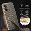 Phone Case For Xiaomi Redmi 15C 4G (EU) (173mm)/15C 5G (EU) (173mm)/Poco C85 4G (173mm) Carbon Fiber Textured Electroplated TPU Back Cover