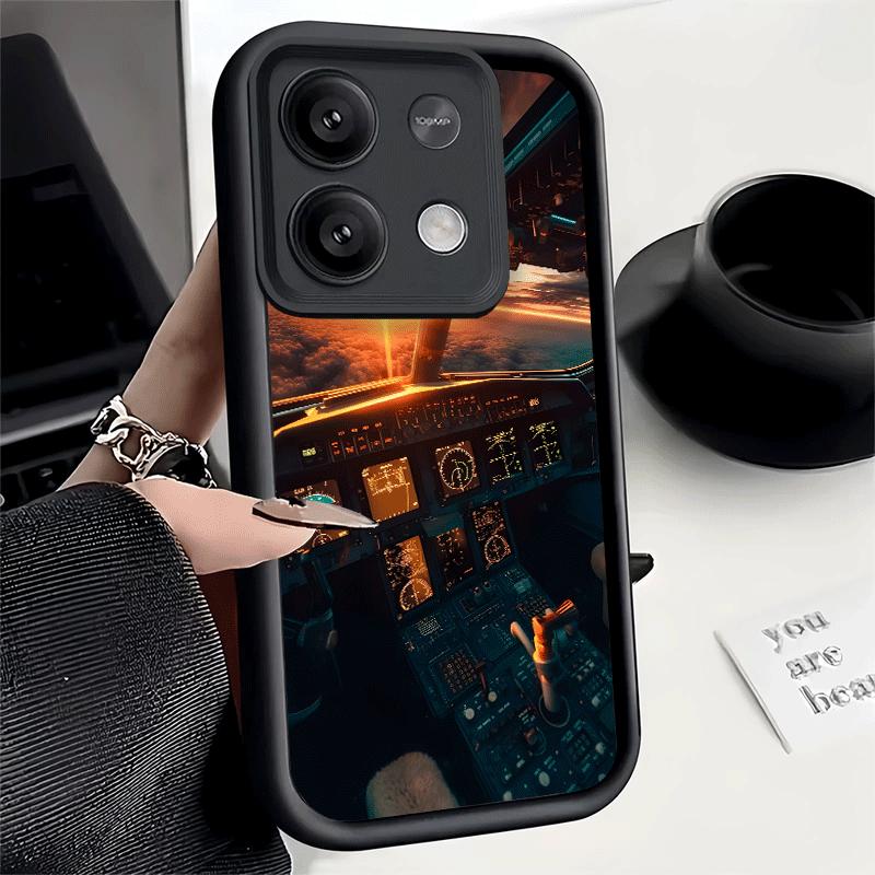 Phone Case for Xiaomi Redmi Note 15 14 13 Pro Plus Aviation Aeroplane Pilot Cockpit Shell 12S 11 11S 11T 5G 14S Soft Silicone Fu