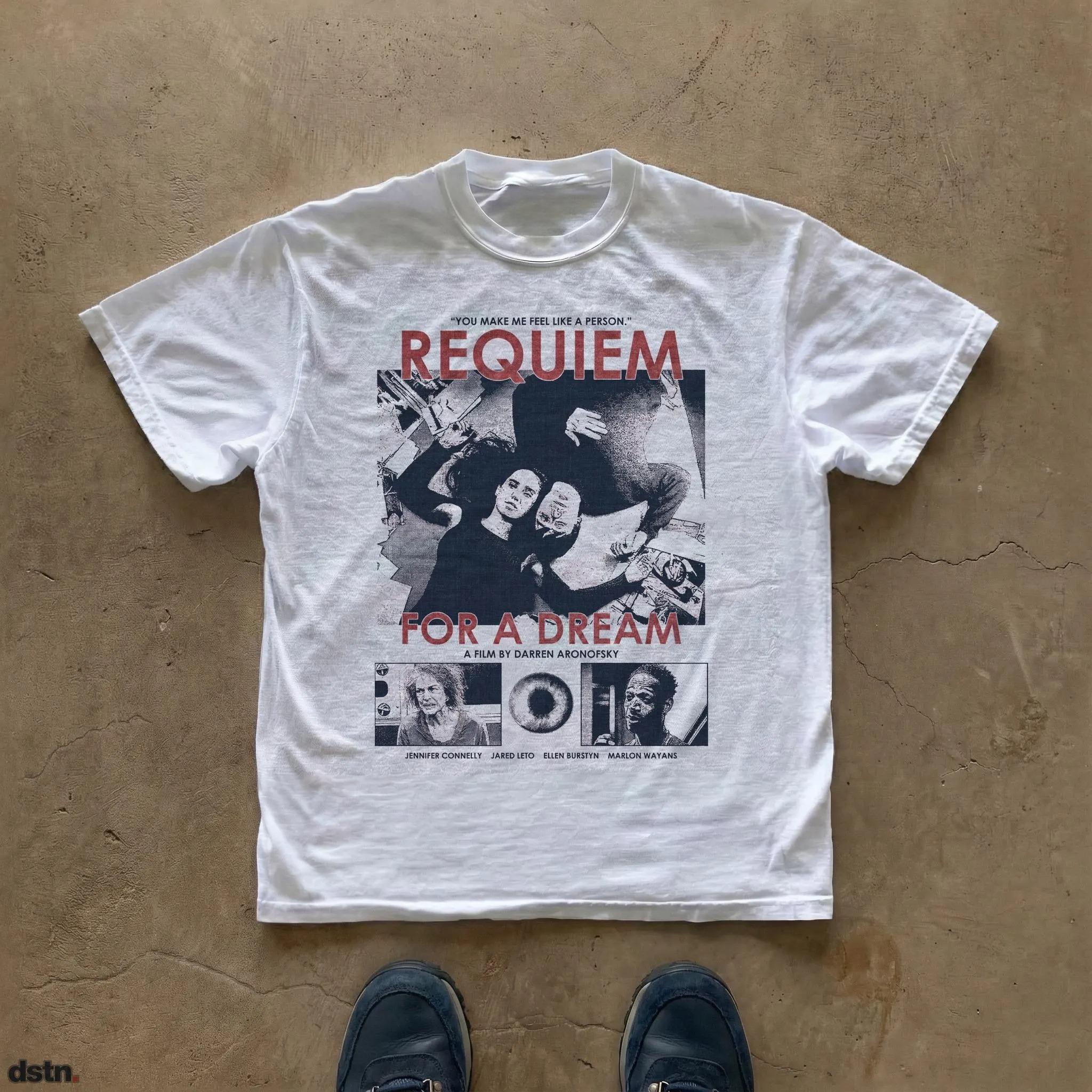 Requiem For A Dream Graphic TShirt Cult Movie Art Tee Summer Unisexs And Unisexs Loose And Breathable TShirt Top S