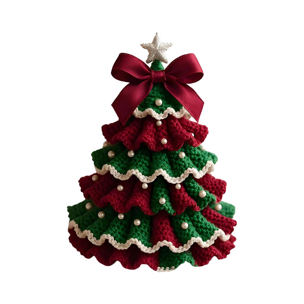 Handmade Crochet Christmas Tree – Knitted Holiday Decoration For Home, Tabletop, And Gift Giving