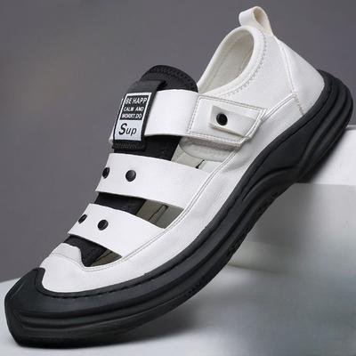 Summer Men's Shoes Breathable Casual Trend Outdoor Beach Shoes Hole Shoes Versatile Men's One-pedal Shoes Men's Sandals