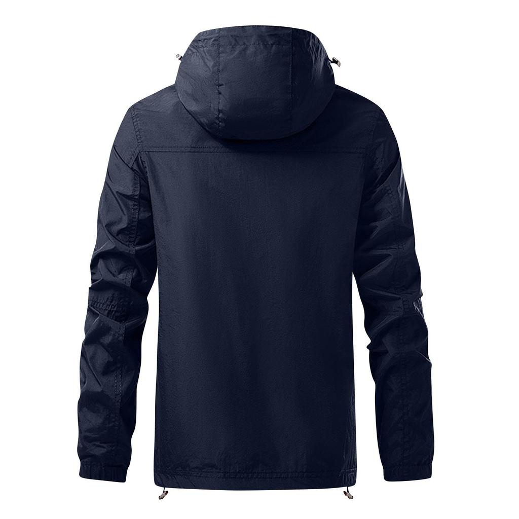 Men's Thin Zipper-style Waterproof And Windproof Outdoor Windbreaker, Outdoor Casual Windbreaker Jacket