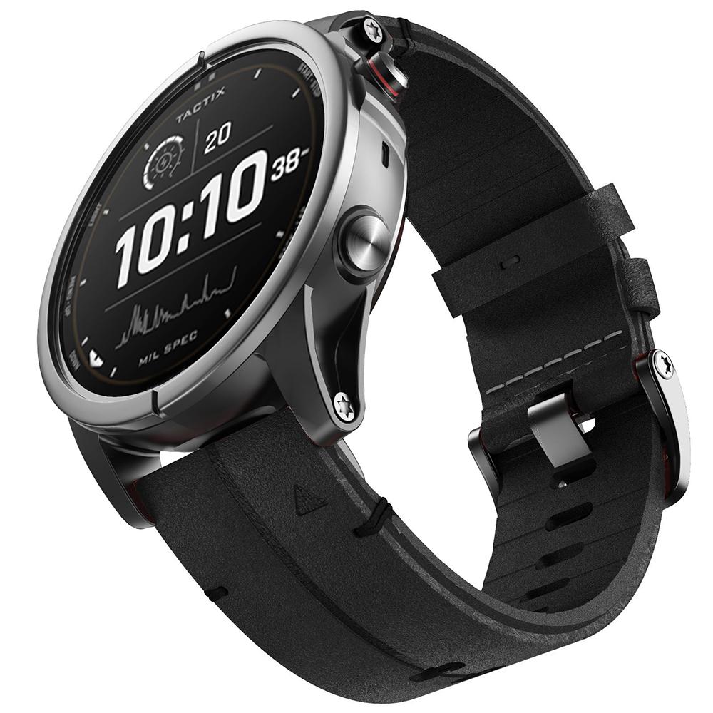 Für Garmin Fenix 7X Echtes Leder Uhrenarmband Ersatz Armband