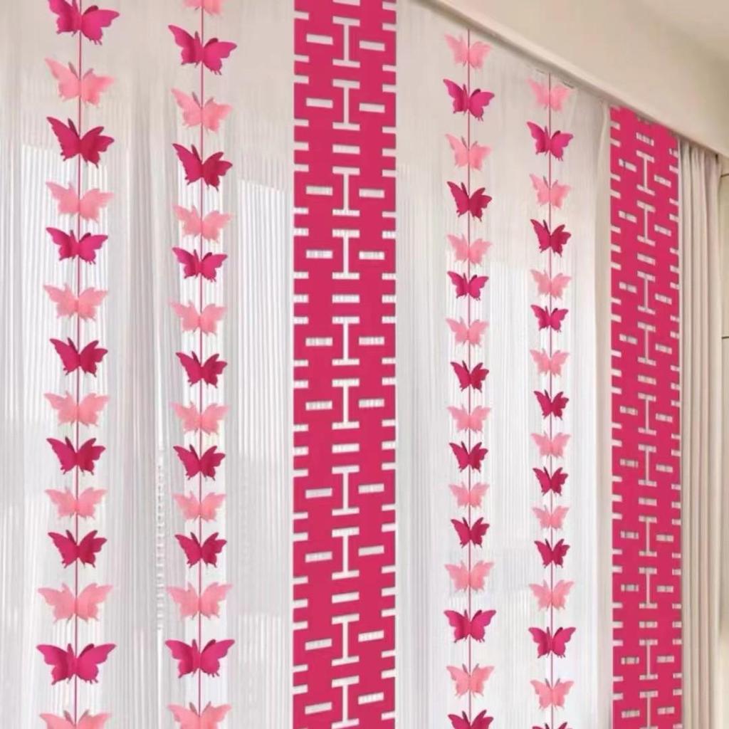 3D Butterfly Paper Garland for Parties: Birthday, Wedding, New Year, or School Decorations